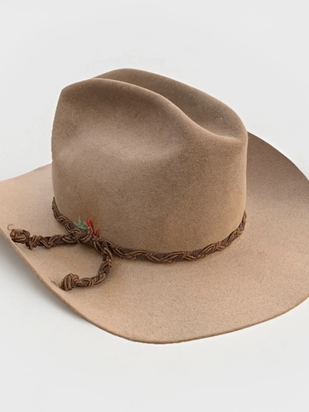 Vintage Stetson John B. Stetson 4x Beaver XXXX Stetson Tan Cowboy Hat Bullriding - Picture 3 of 12